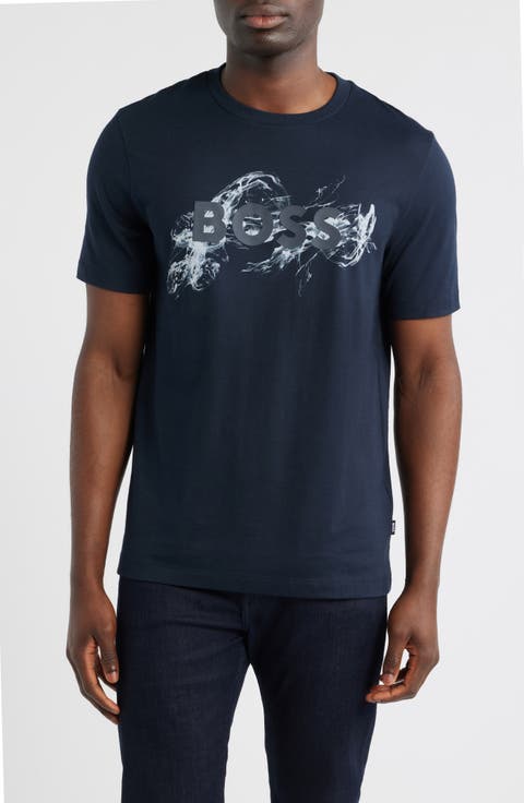 Thompson Embossed Logo Graphic T-Shirt