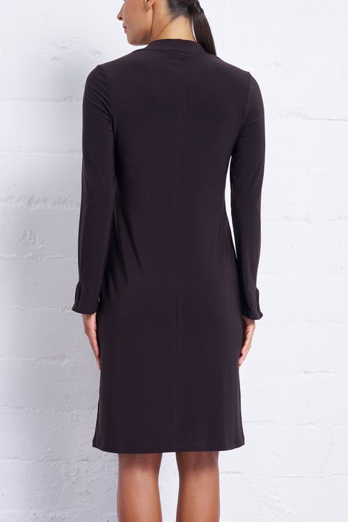 Franne Golde Luxe Stretch Long Sleeve Midi Dress