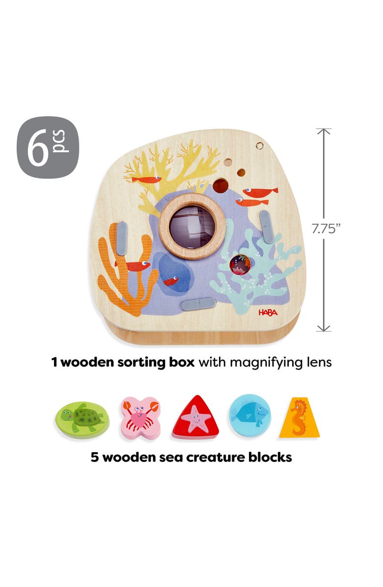 HABA Underwater World Wooden Shape Sorter Toy, Alternate, color, Multi