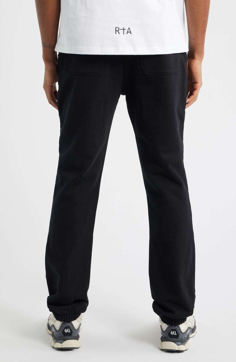 RtA Owen Cotton Drawstring Joggers, Alternate, color, Black Collegiate