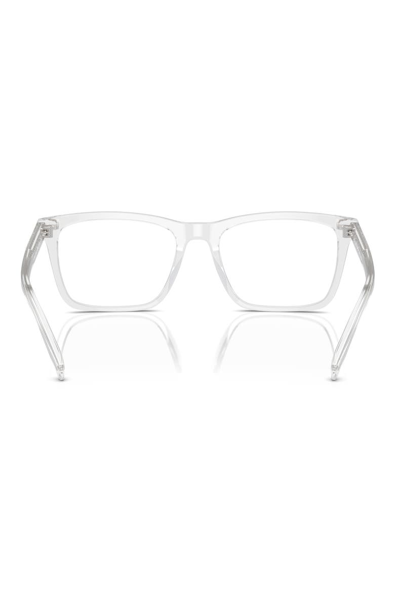 57mm Square Optical Glasses, Alternate, color, TRANSPARENT CLEAR / DEMO LENS