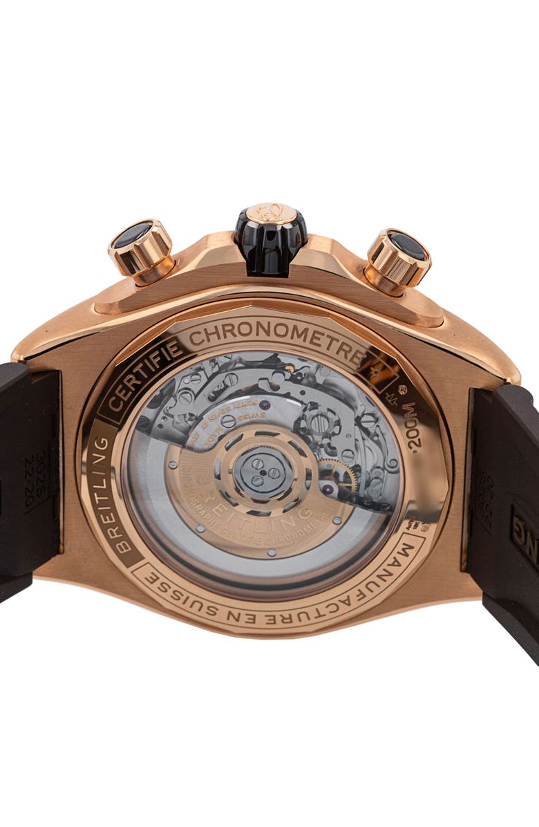 Watchfinder & Co. Breitling Preowned 2022 Super Chronomat B01 RB0136 Rubber Strap Watch, 44mm, Alternate, color, 