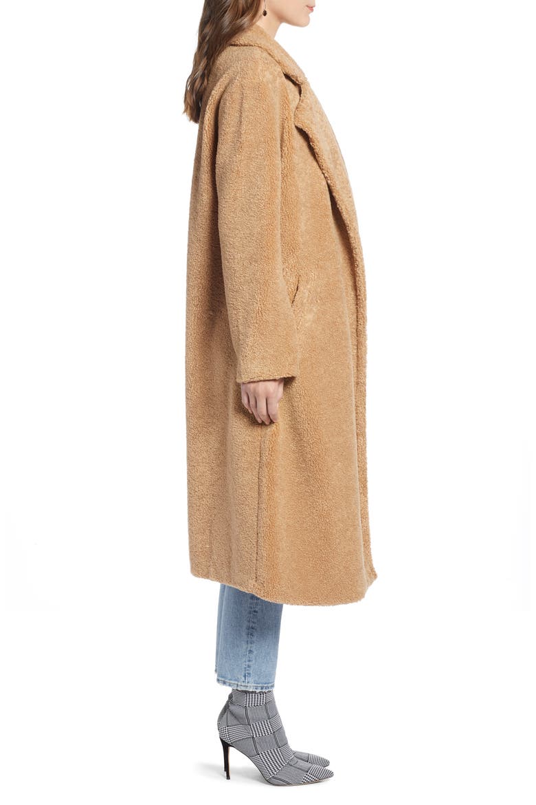 Teddy Faux Fur Coat (Nordstrom Exclusive), Alternate, color, TAN