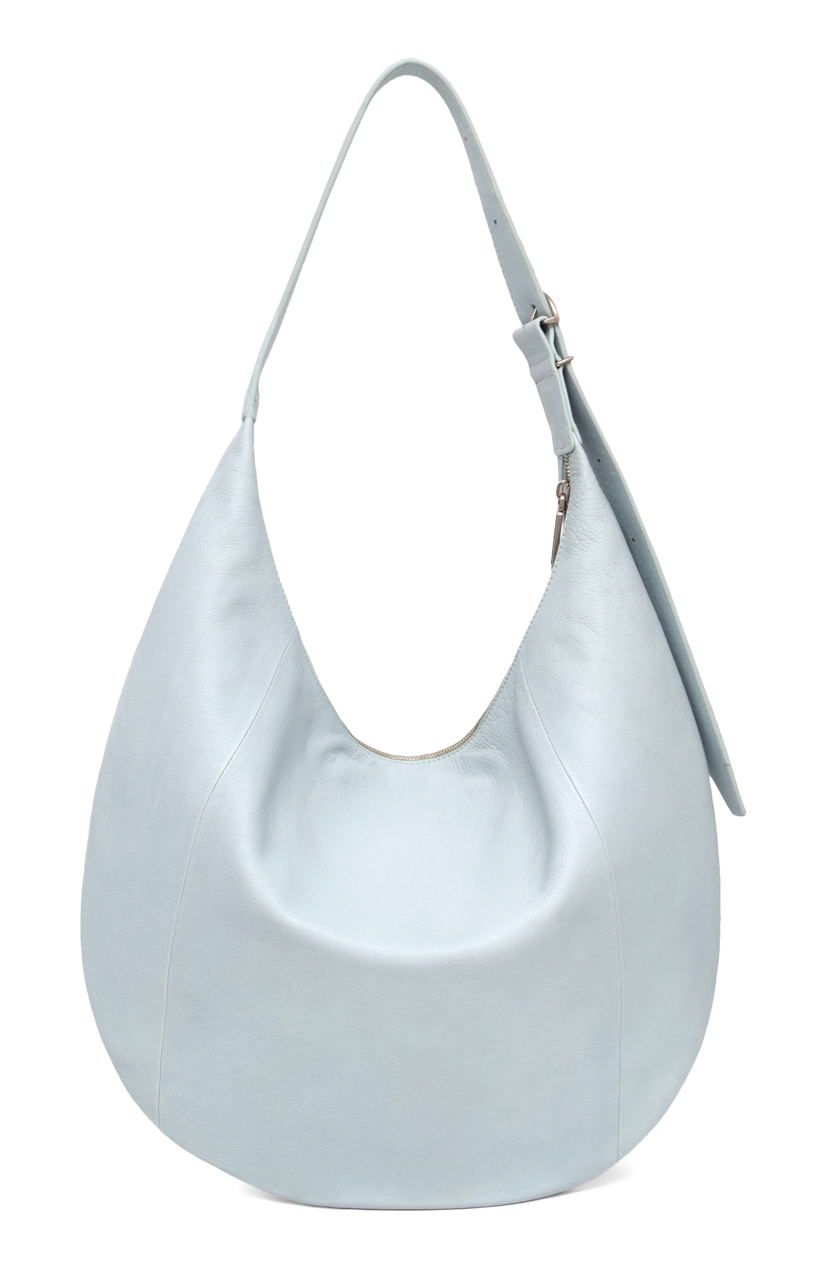 Wyatt Oversized Leather Hobo, Alternate, color, DUSTY BLUE