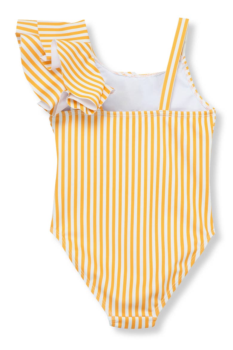 Kids' Rumba Glow One-Shoulder One-Piece Swimsuit, Alternate, color, ORANGE