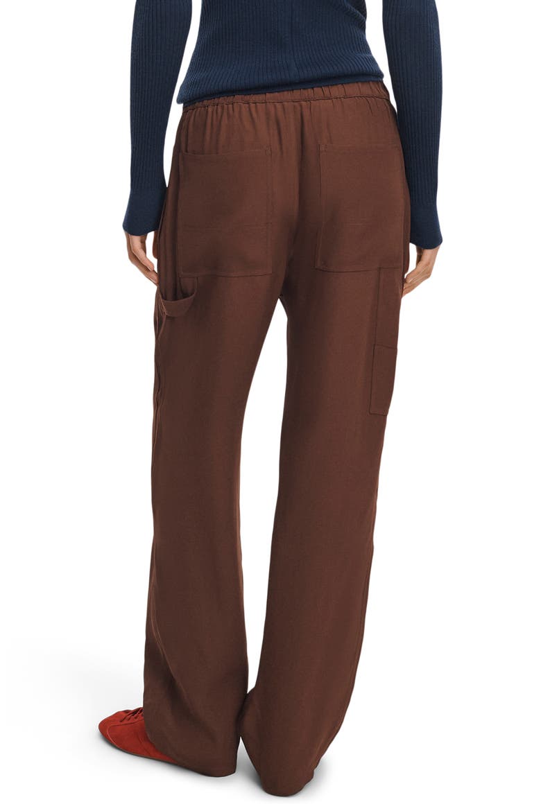 Atlas Satin Wide Leg Pants, Alternate, color, CHOCOLATE
