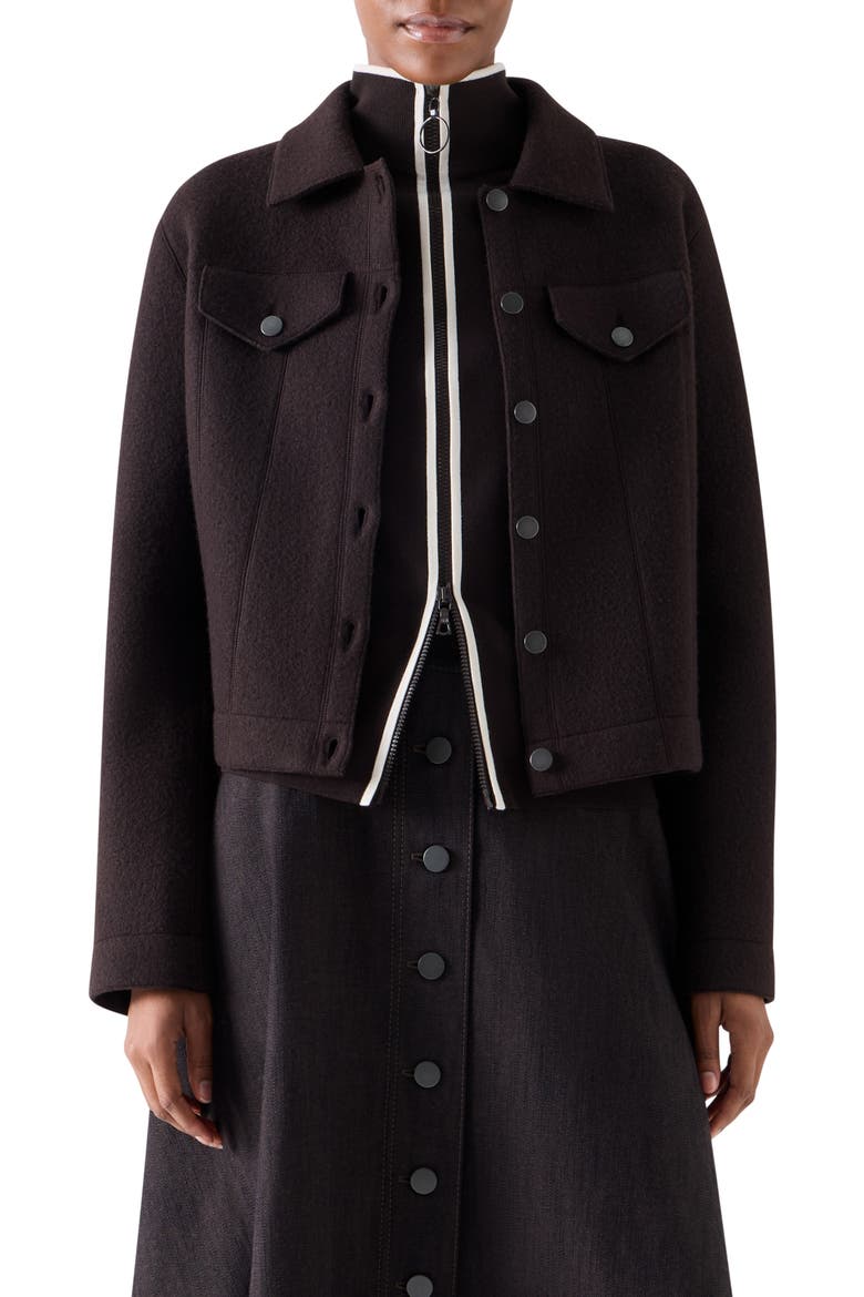 Boiled Virgin Wool Jacket, Main, color, ESPRESSO
