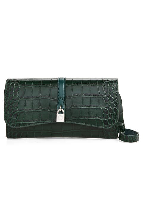 Ryder Croc Embossed Faux Leather Wallet