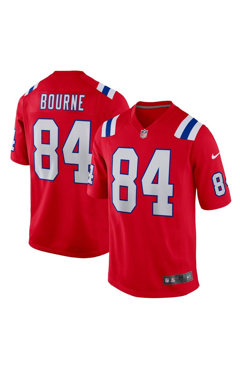 Nike Men's Nike Kendrick Bourne Red New England Patriots Game Jersey, Main, color,