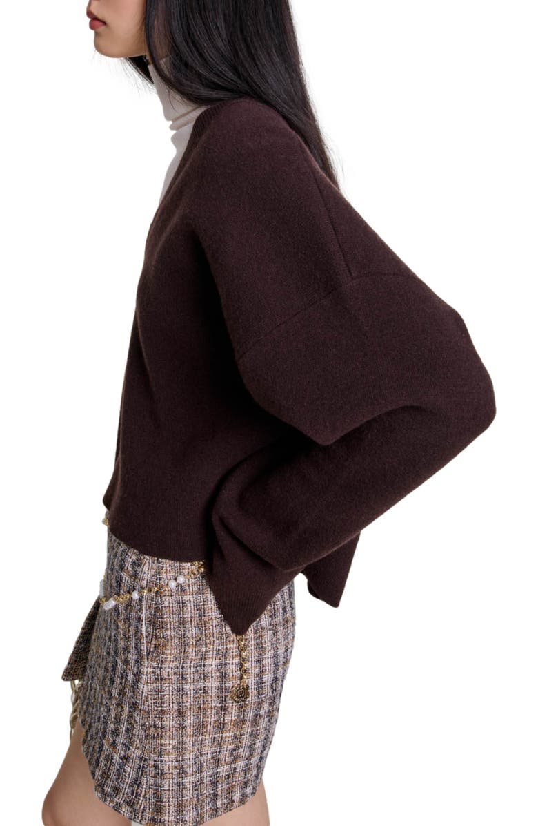 maje V-neck sweater, Alternate, color, 