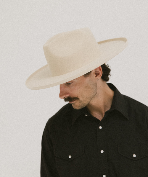 Two Roads Hat Co. Five Points Wide Brim Fedora Hat In Buckskin