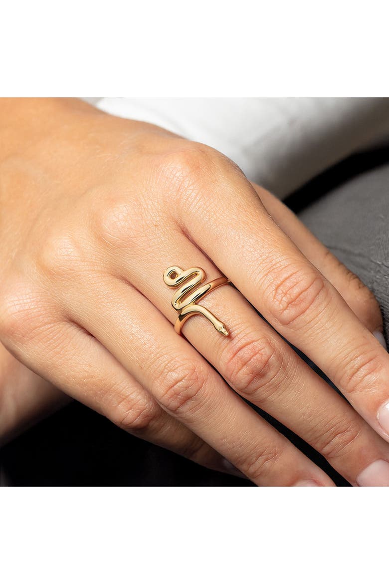 Golden Snake Ring, Alternate, color, Yellow Gold