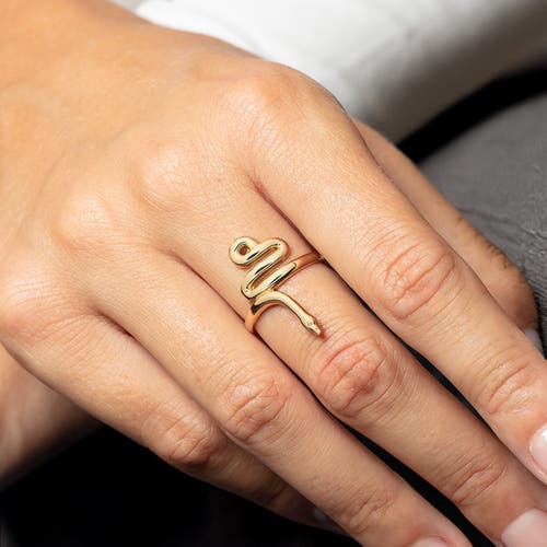 The Lovery Fine Jewelry Golden Snake Ring In Gold