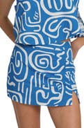 Billabong Wave Washed Printed Cotton & Linen Miniskirt