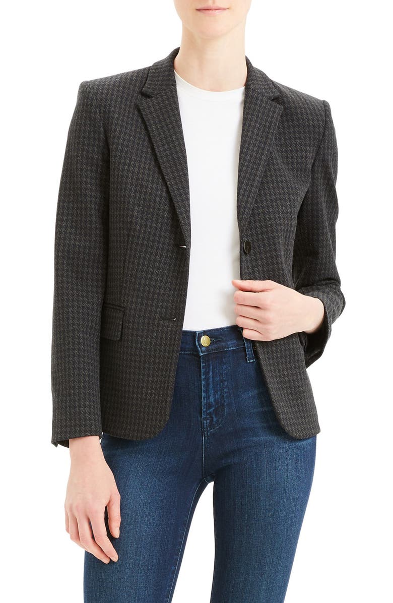Theory Shrunken Houndstooth Jacket, Main, color, 