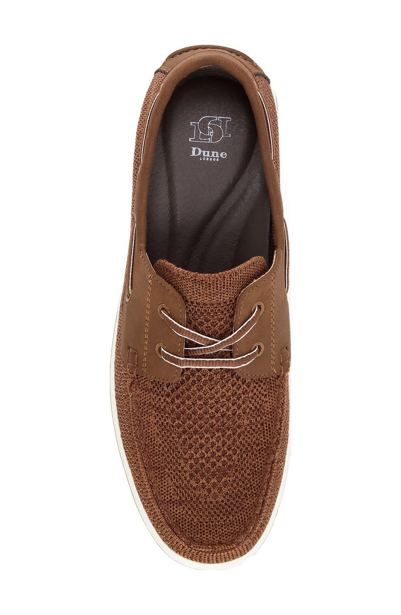 Dune London Burnner Knit Boat Shoe, Alternate, color, 