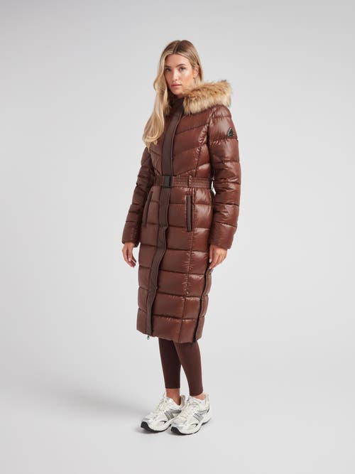 Jack1t Diamond Belted Extra Long Down Coat In Multi