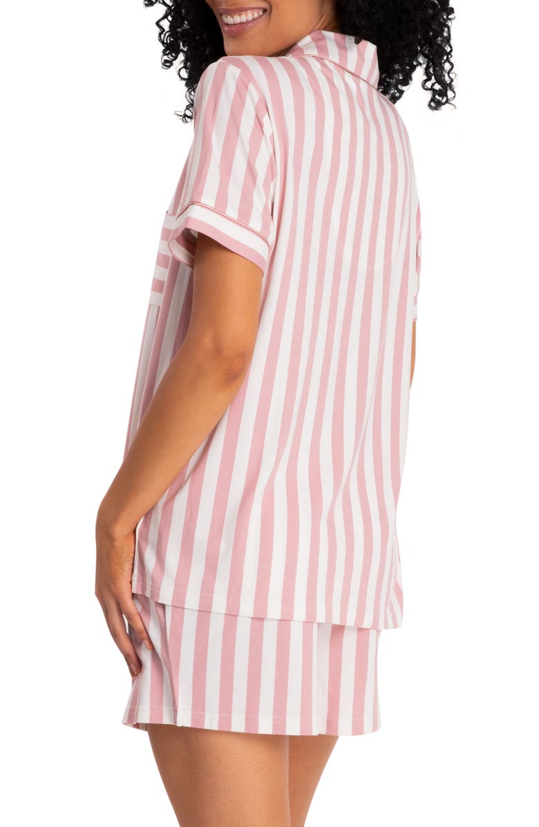 Nicole Miller Notched Collar Shorts Pajama, Alternate, color, 