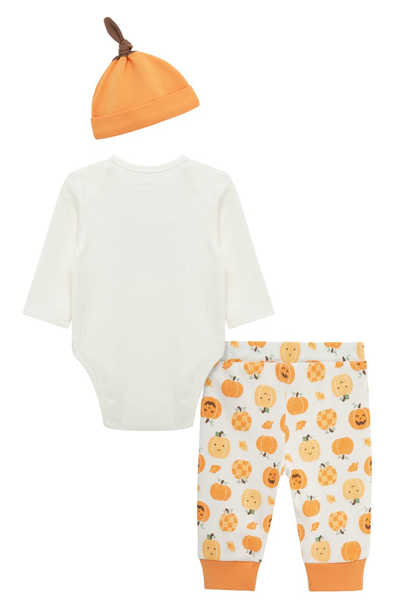 Little Me Kids' Halloween Bodysuit, Pants & Hat Set, Alternate, color, Orange