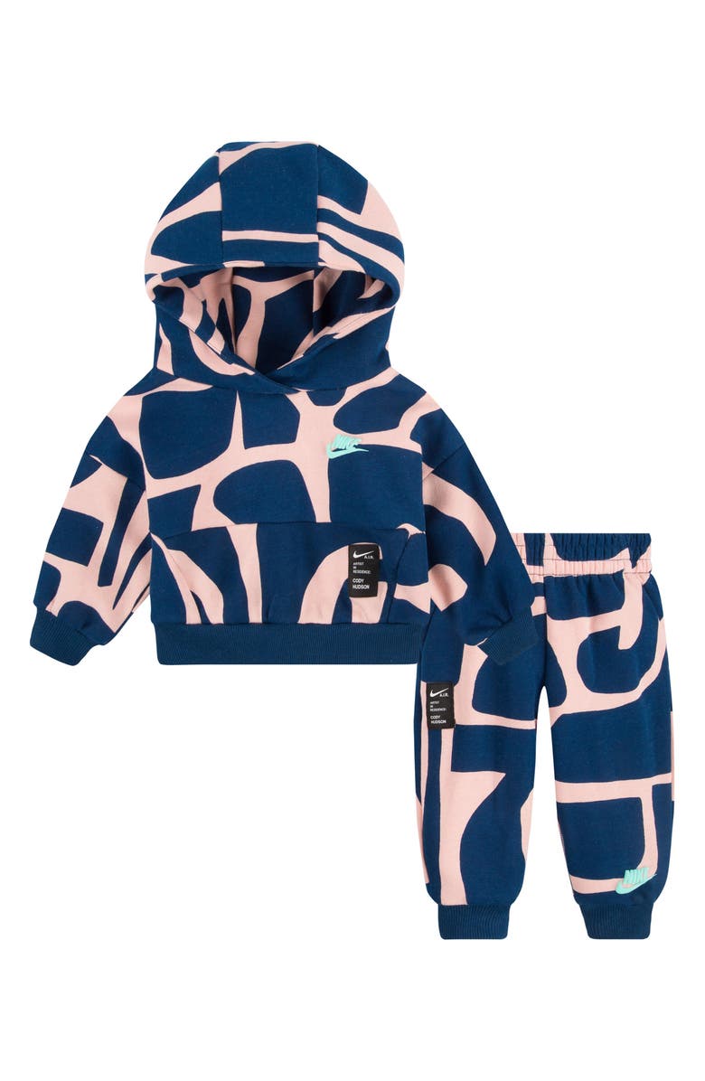 Nike Cody Hudson Air Allover Print Sweatshirt & Joggers Set, Main, color,