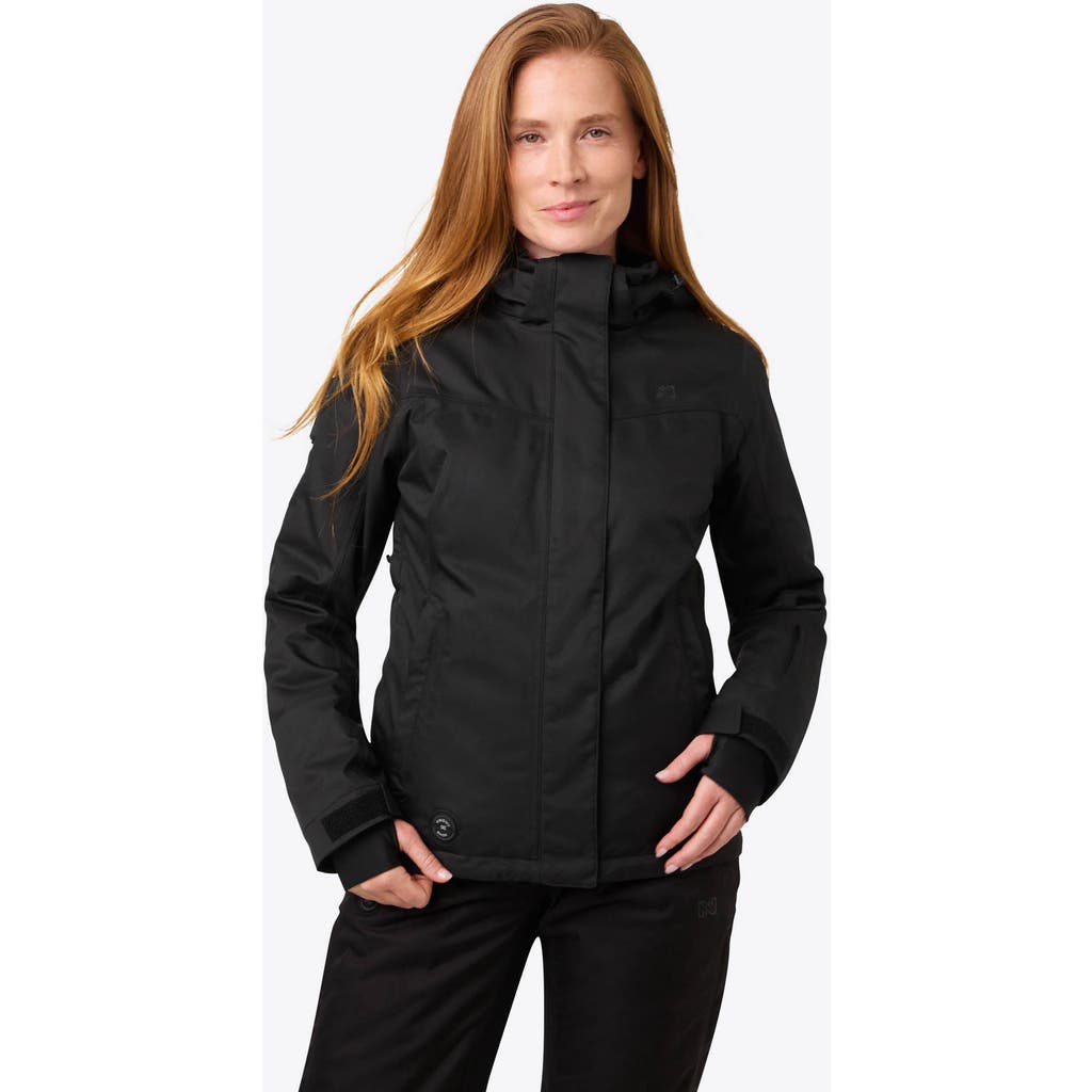 Mobile Warming Heated Waterproof Snow Jacket In Black