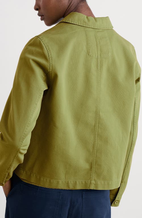 Seasalt Cornwall Coombe Lane Organic Cotton Chore Jacket In Green