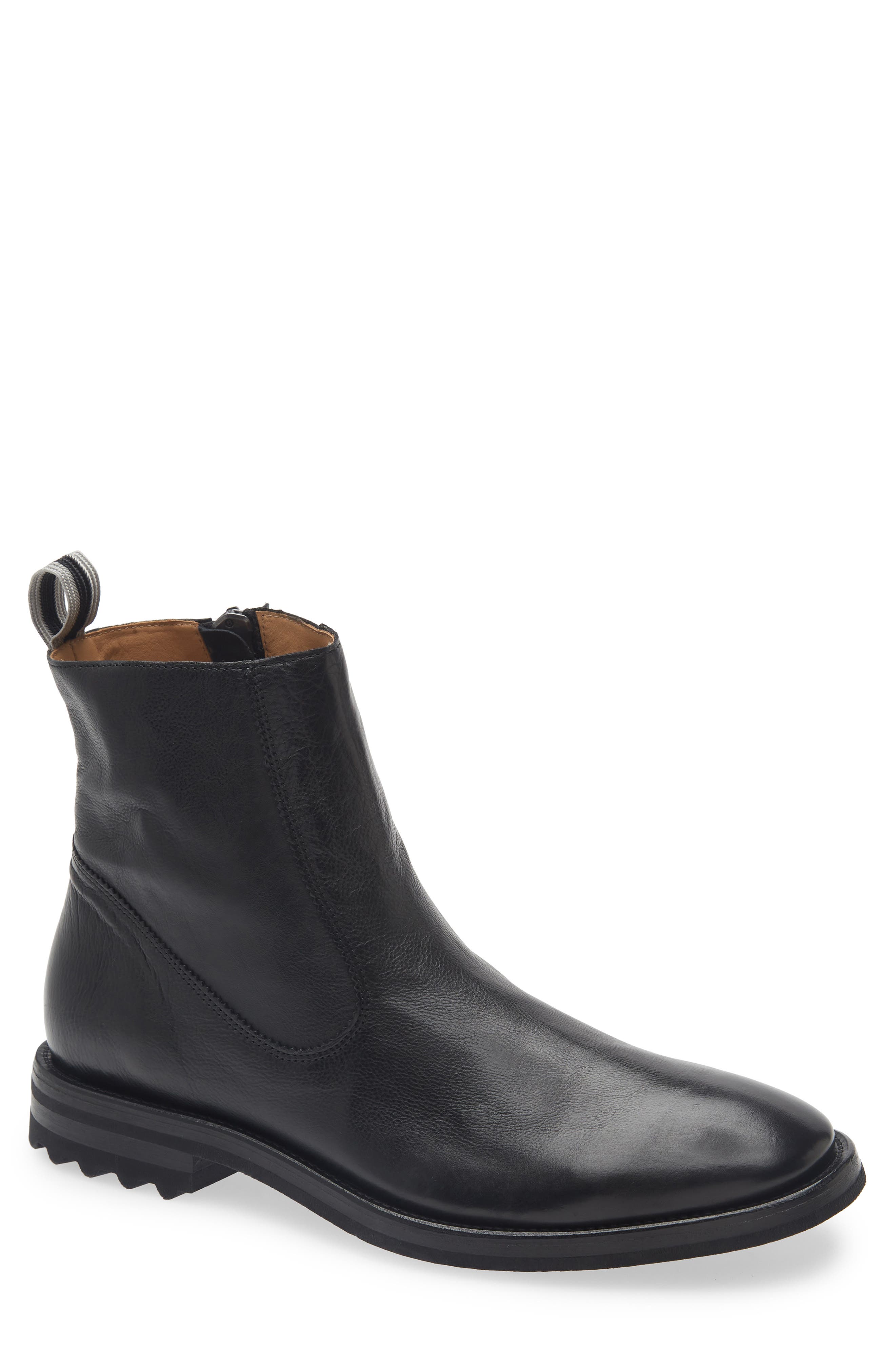 John Varvatos Freeman Zip Boot, Main, color, Black