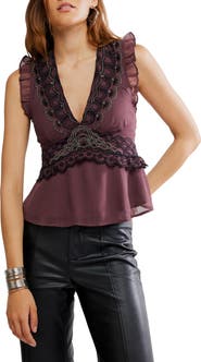 Free People Dream On Beaded Tank