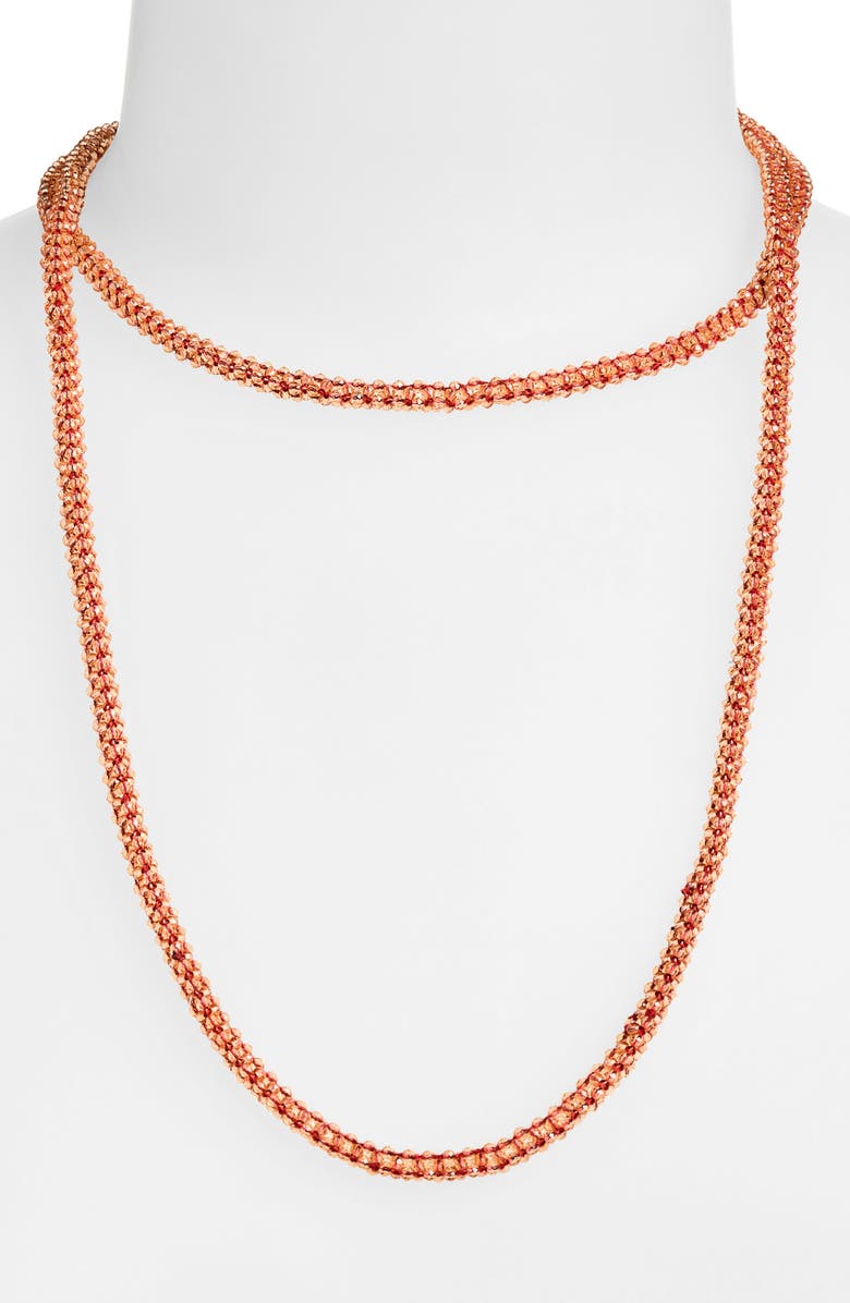 Deepa Gurnani Bethany Beaded Necklace, Alternate, color, Fuchsia