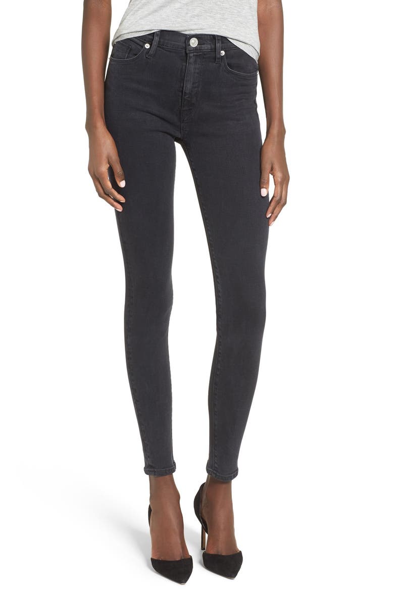 Barbara High Waist Super Skinny Jeans, Alternate, color, BAZOOKA