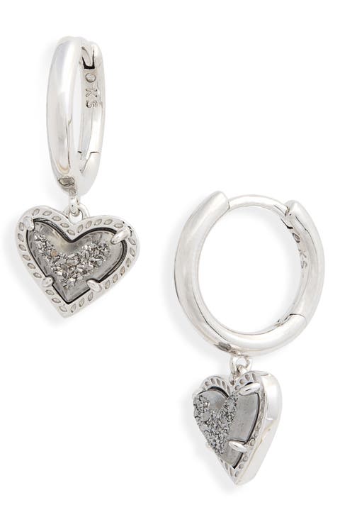 Ari Heart Huggie Hoop Earrings