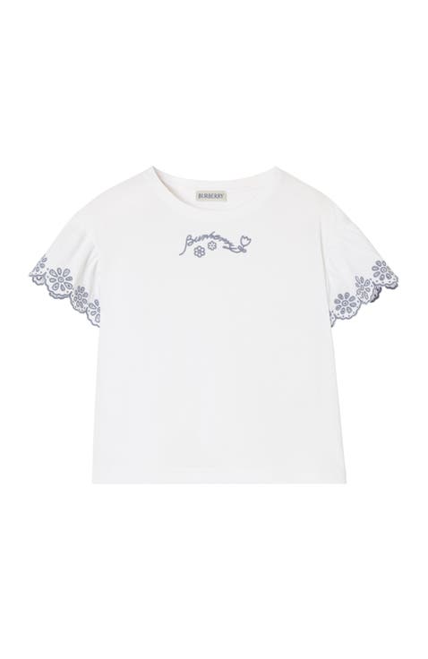 Broderie Anglaise Cotton T-shirt