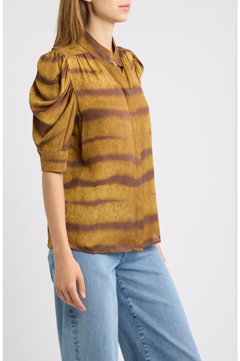 The Gillian Silk Top, Alternate, color, LIGHT TIGER MULTI