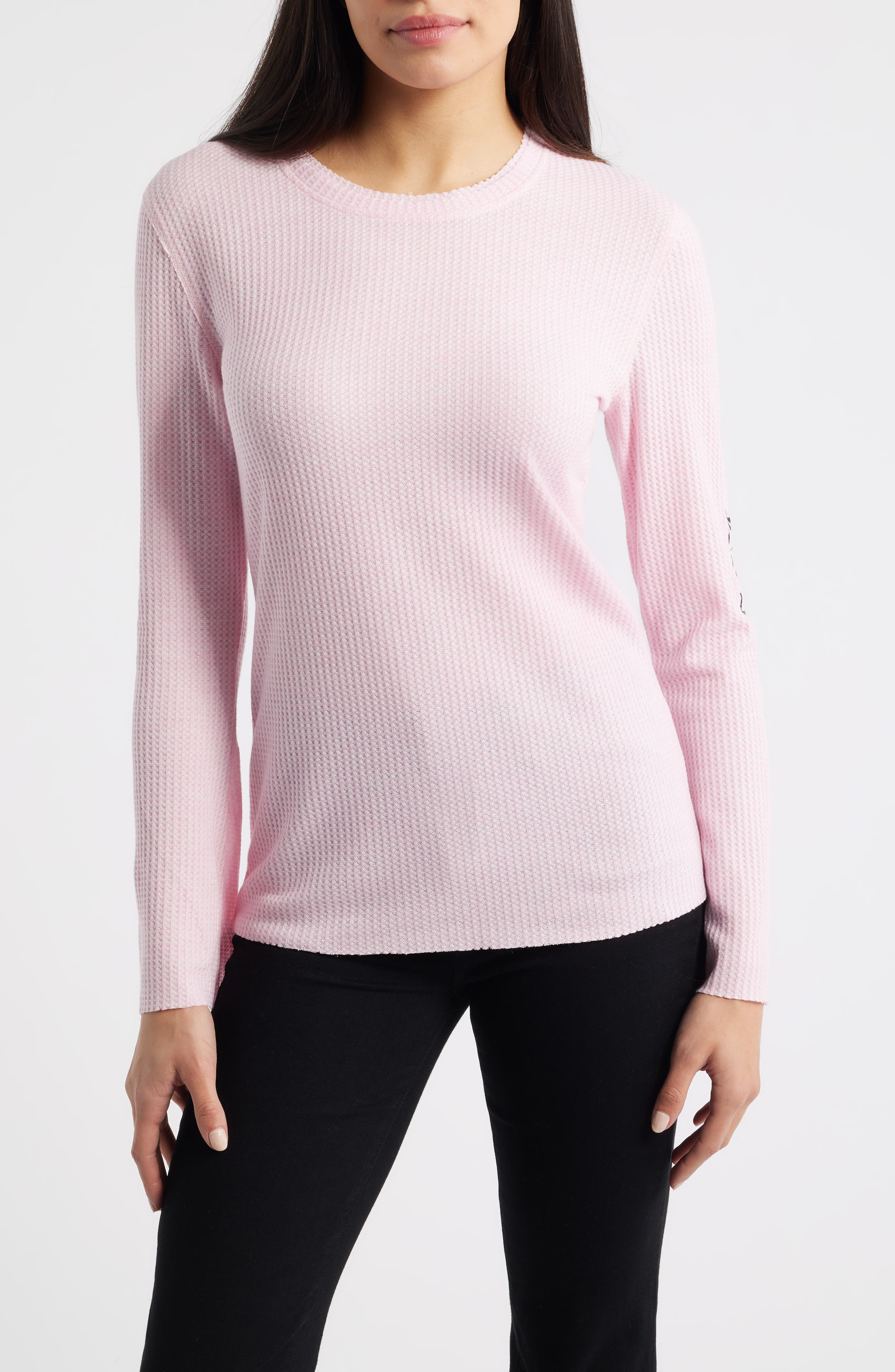 Fleur Embroidered Thermal Knit Top - image 3