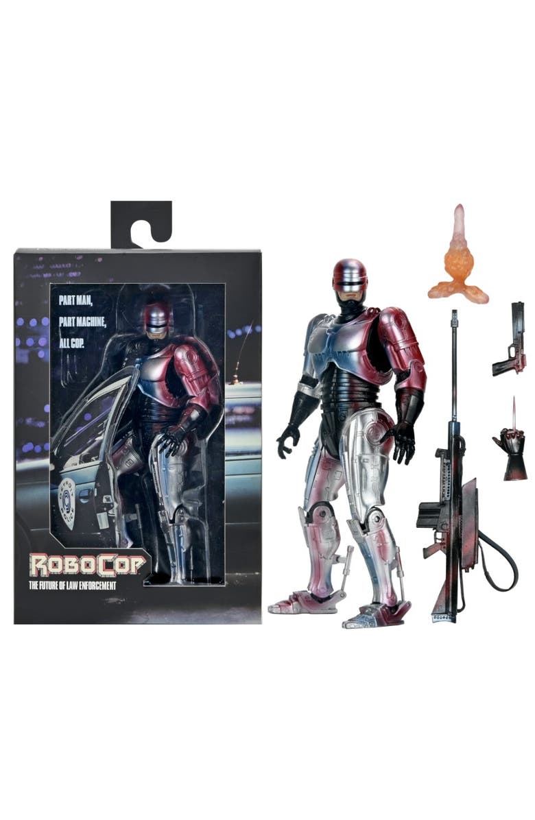 NECA Ultimate RoboCop (RoboCop Poster) NECA 7 Inch Scale Action Figure, Main, color, Metallic Silver
