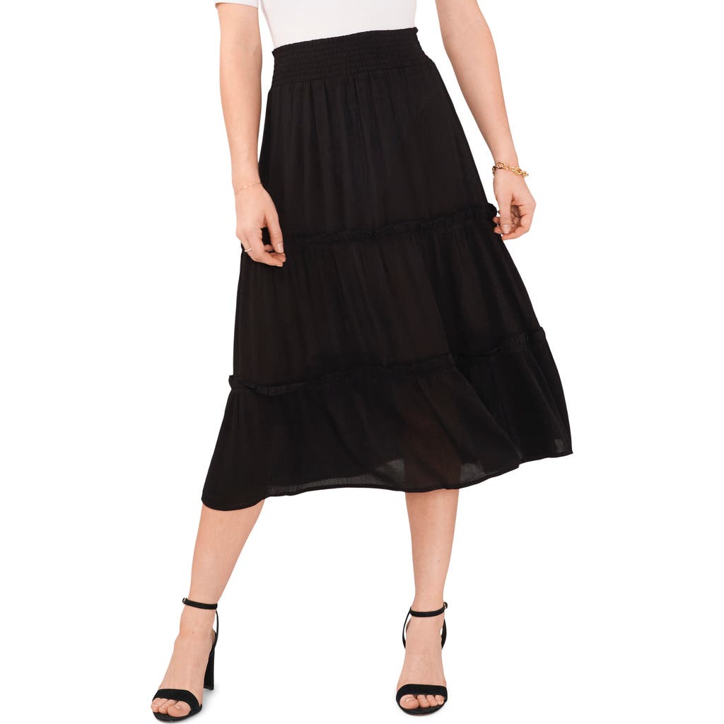Chaus Tiered Midi Skirt In Multi