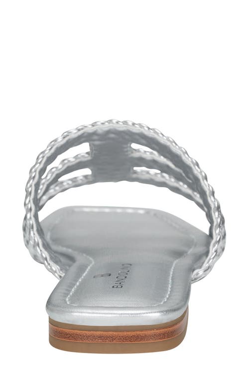 Shop Bandolino Summer Slide Sandal In Silver