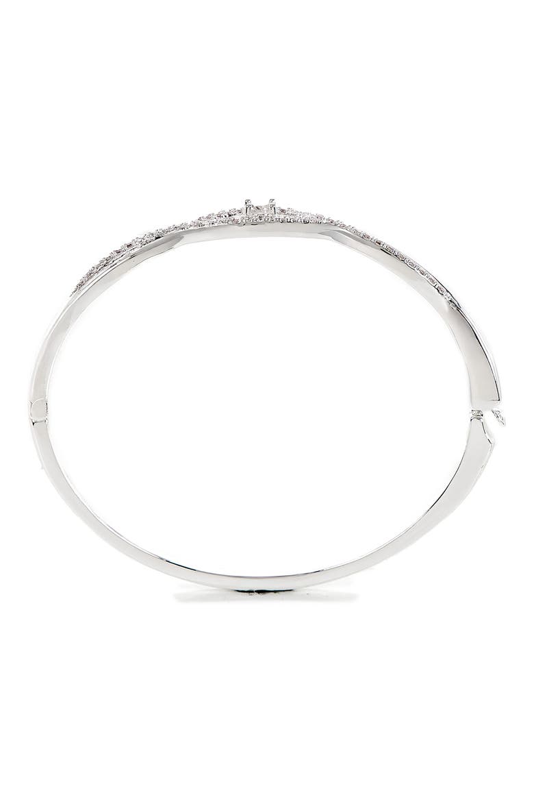 Twisted Infinity Hinged Bangle, Alternate, color, METALLIC SILVER