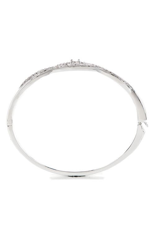Danecraft Twisted Infinity Hinged Bangle In Silver