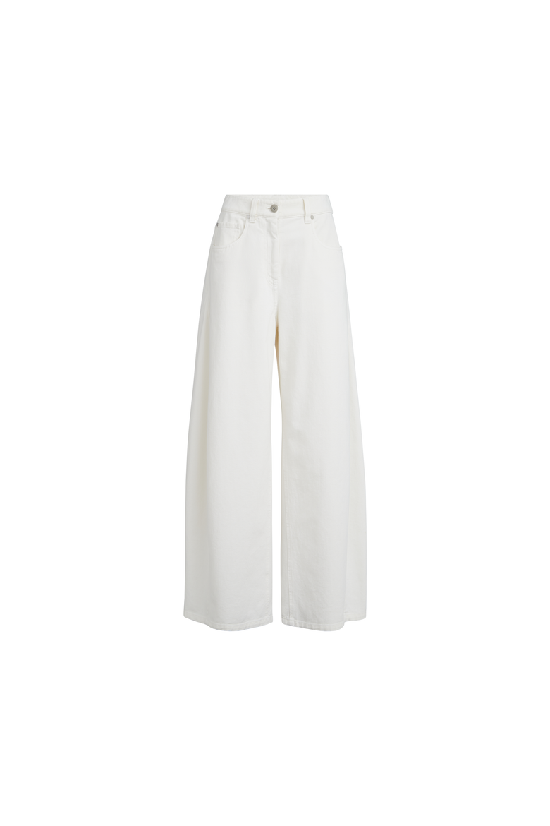 Wide trousers, Alternate, color, White