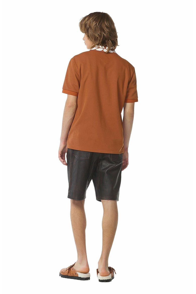 Laurel Piqué Polo, Alternate, color, Cognac