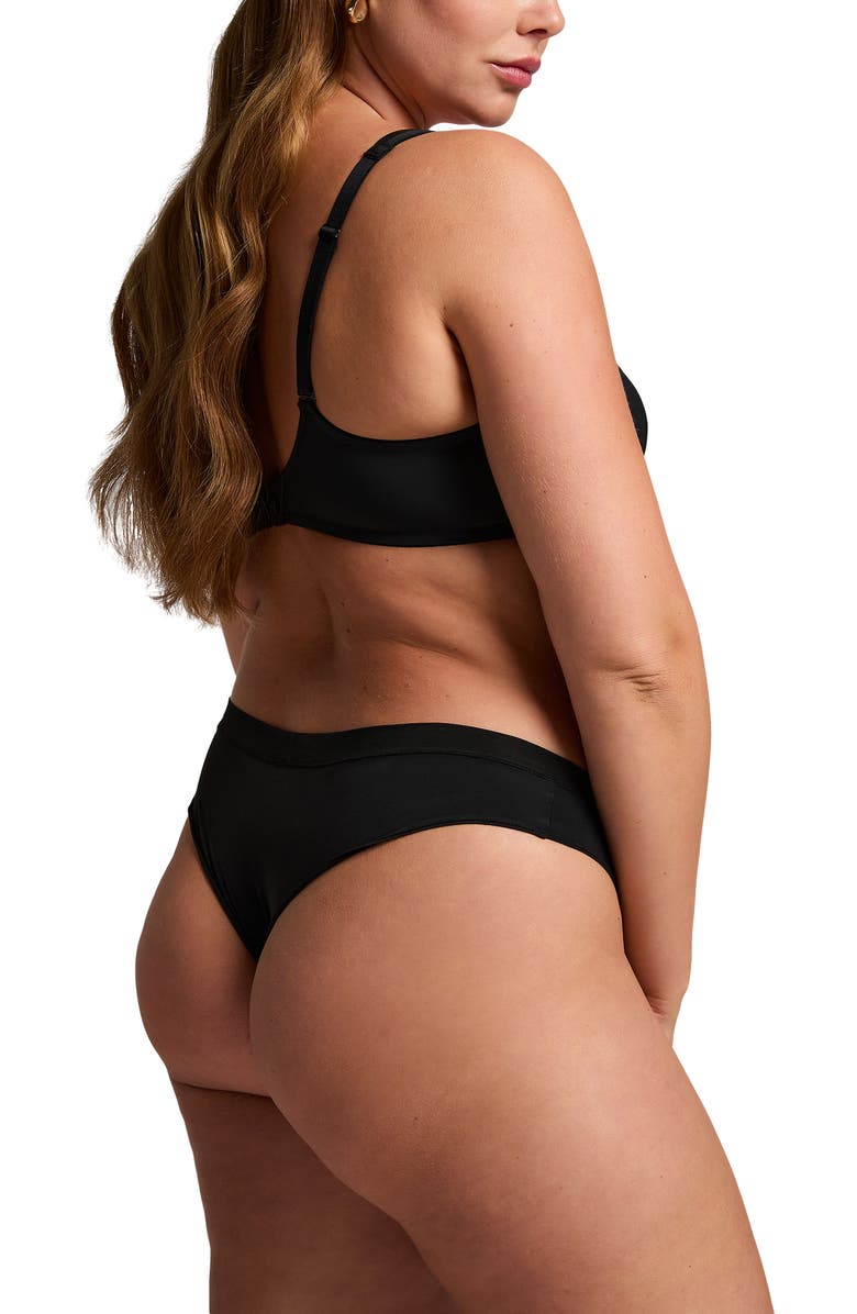 Hunkemöller Mesh Brazilian Knickers, Alternate, color, Caviar