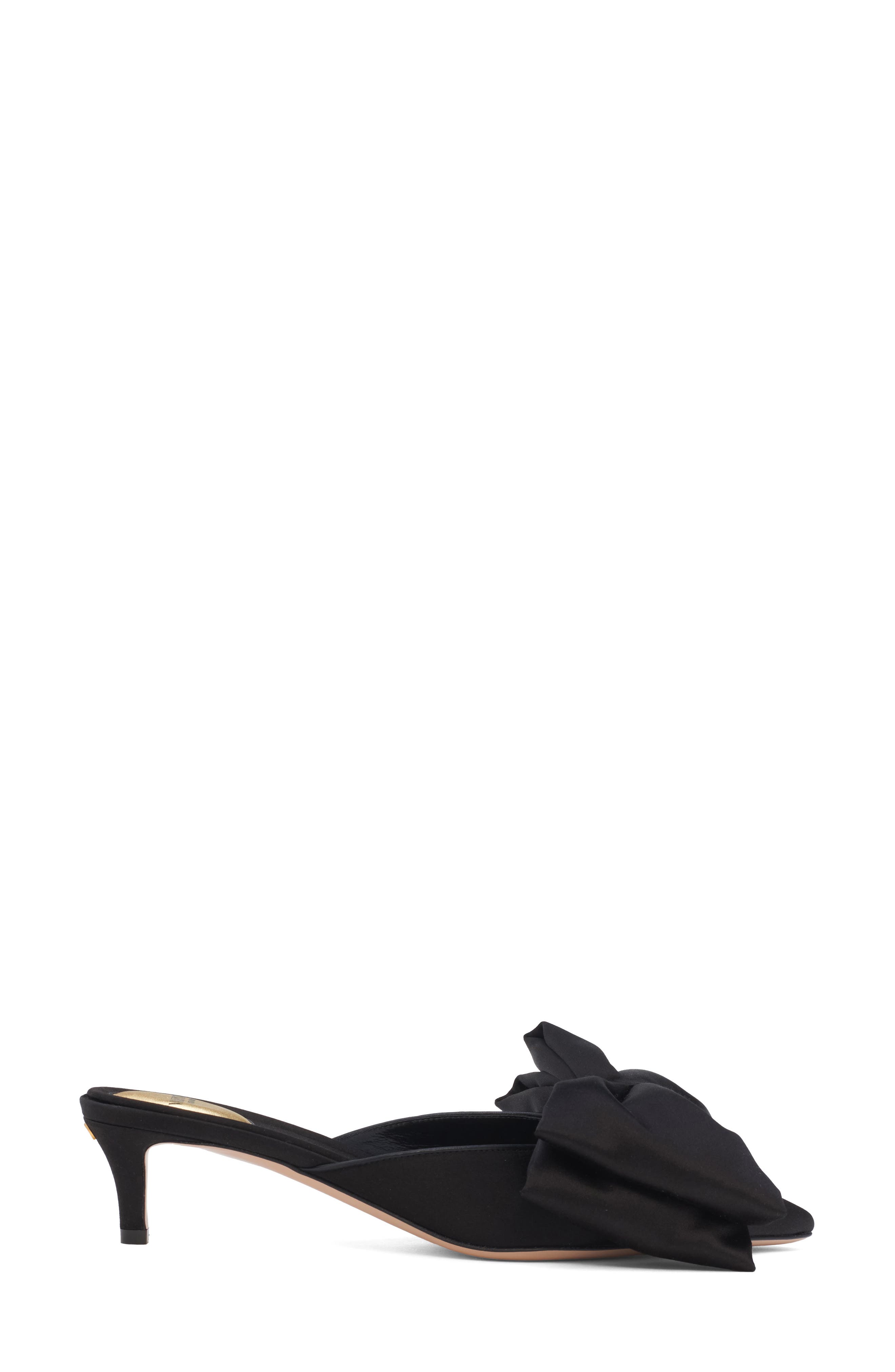Valentino Garavani Yolande Bow Pointed Toe Mule Pump, Alternate, color, Black