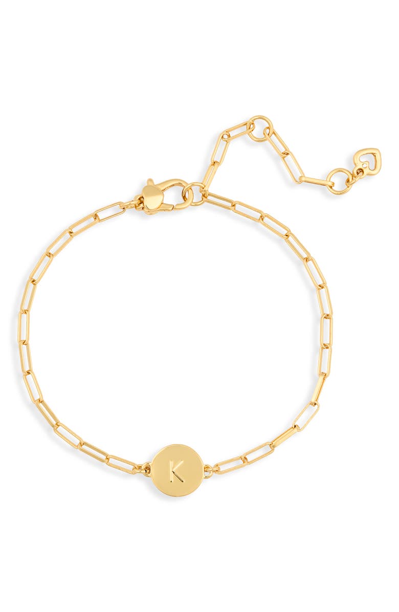 Kate Spade New York initial charm chain bracelet, Main, color, Gold - K