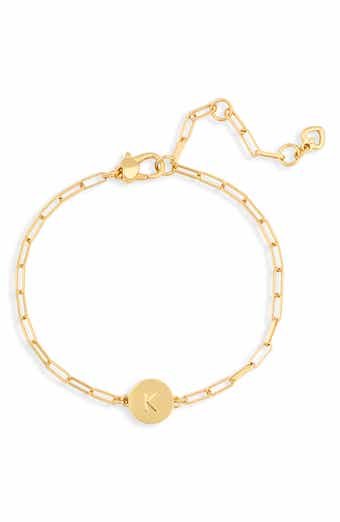 Kate Spade New York initial charm chain bracelet
