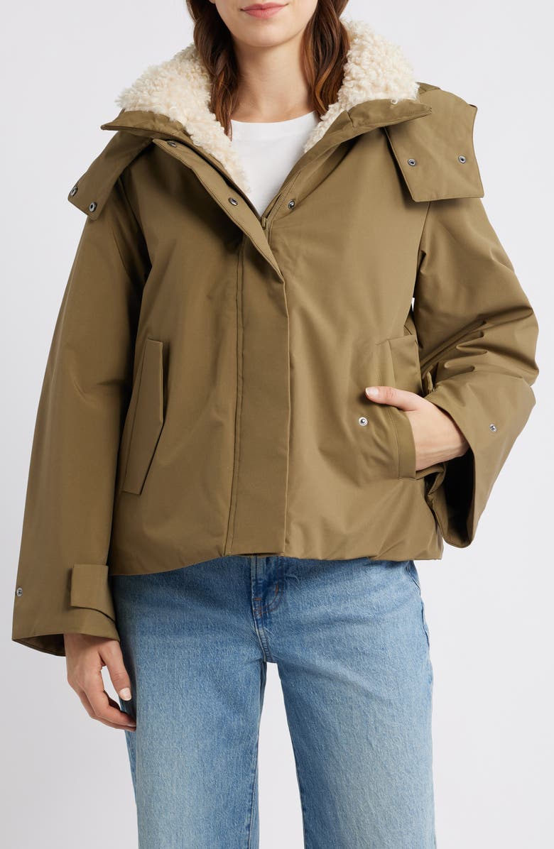 Brooklyn Industries Insulated Jacket with Removable Hood, Main, color, Dusky Green