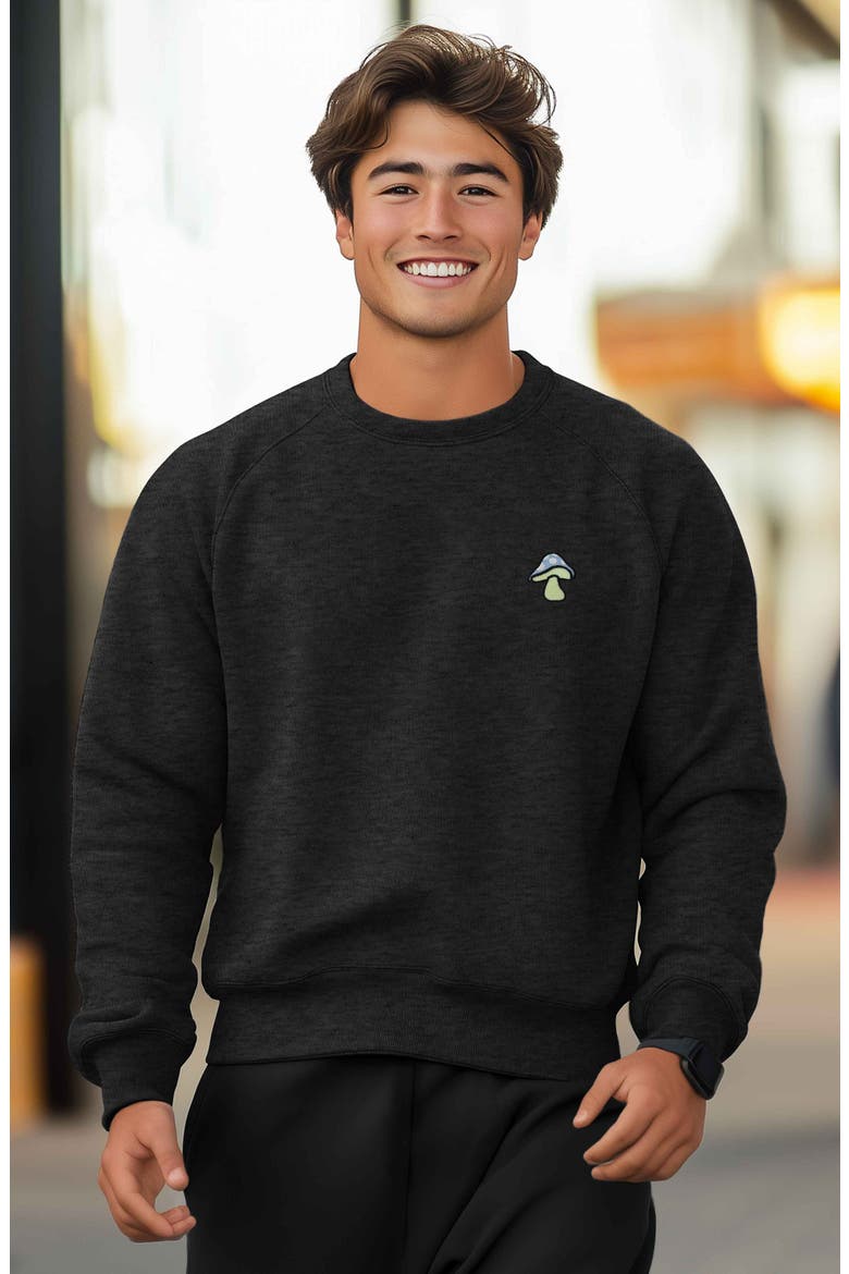 Mushroom Fleece Sweatshirt, Alternate, color, Dark Heather