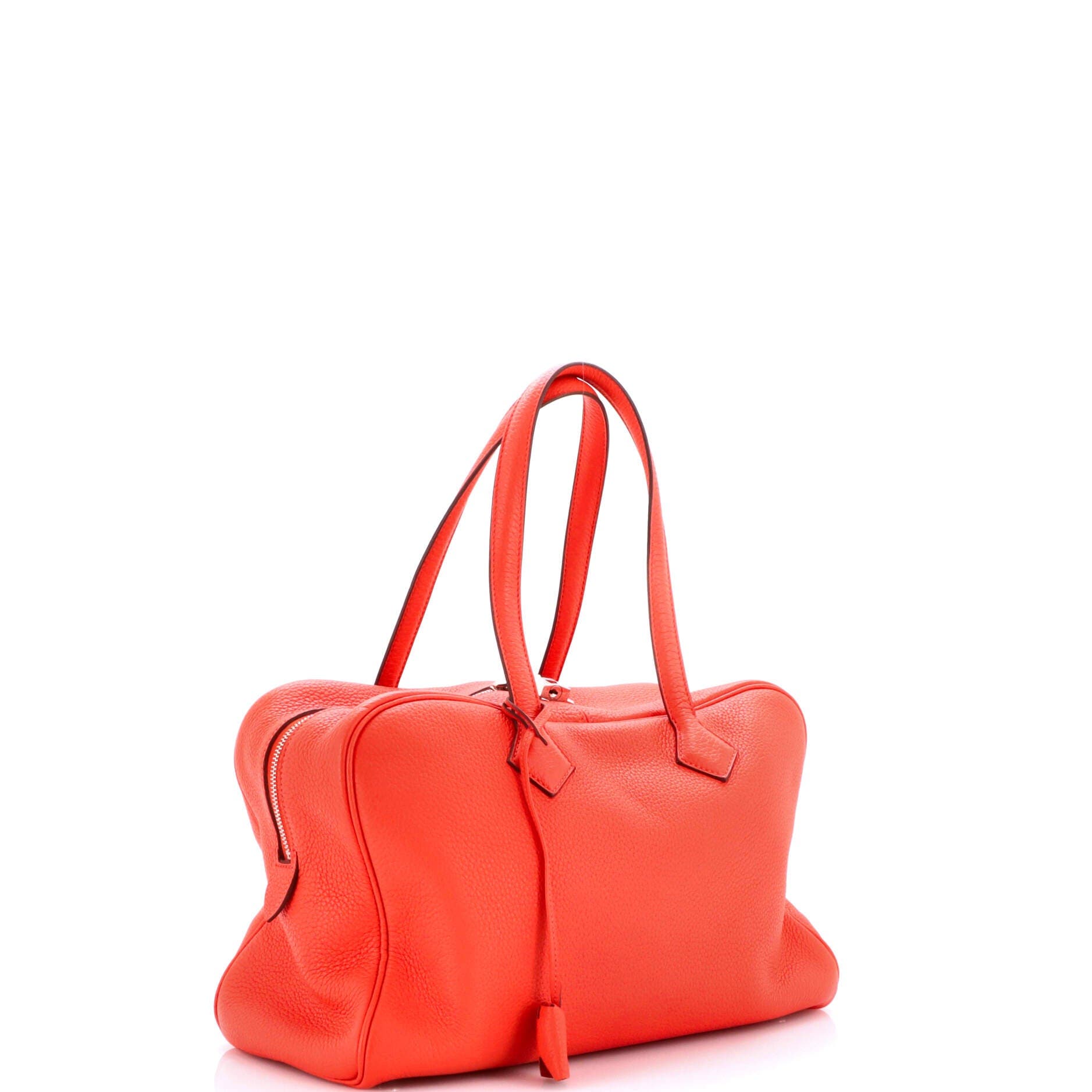 Pre-Owned Hermes Victoria II Bag Clemence 35, Alternate, color, Rouge Pivoine