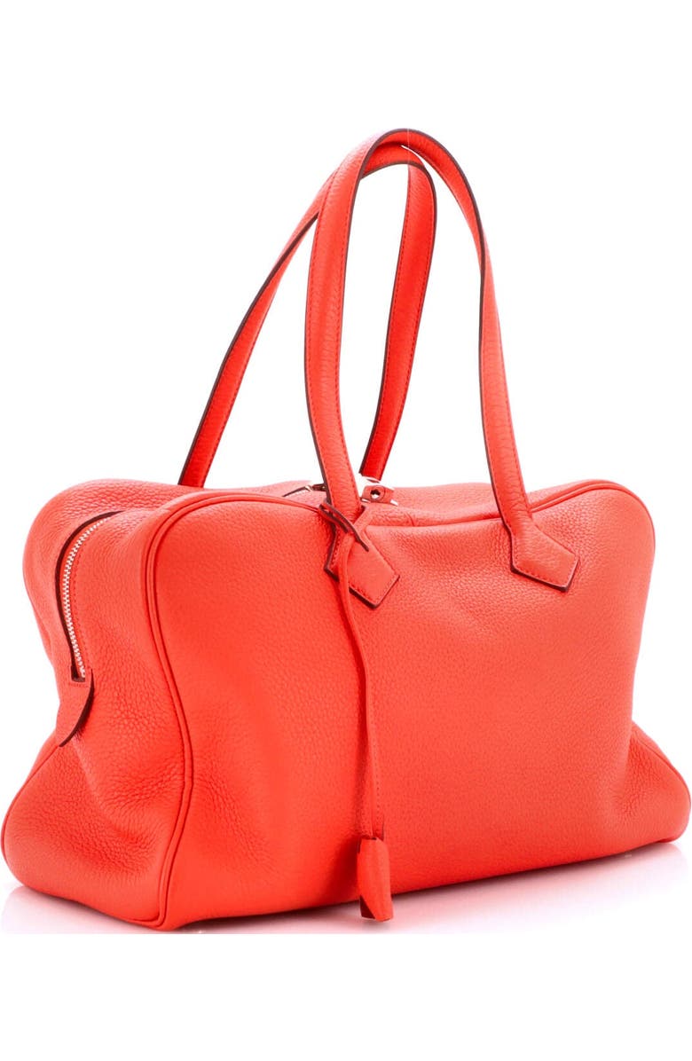 Pre-Owned Hermes Victoria II Bag Clemence 35, Alternate, color, Rouge Pivoine