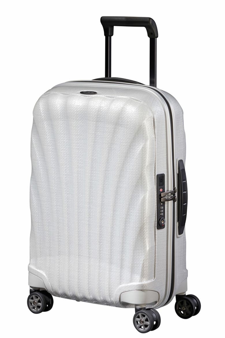 C-LITE Hardside 20" Carry On Spinner Luggage, Main, color, Off White